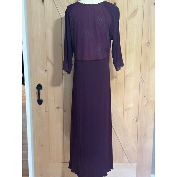 Vintage Nooshin Femme 90s Purple Long Sleeve Lace Dress | Size M - Picture 8 of 15